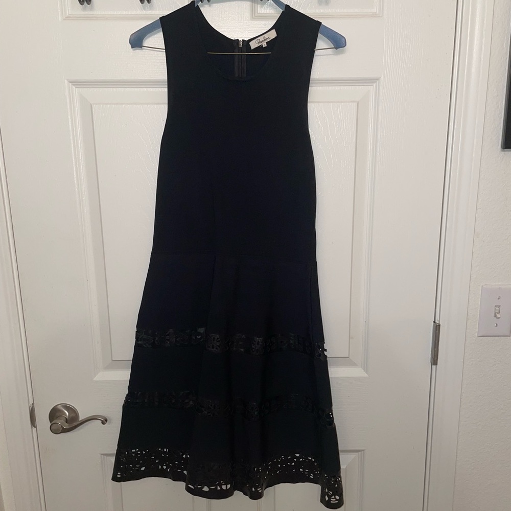 Mini black Parker Dress Size M with leather details